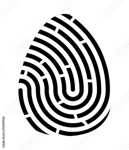 fingerprint logo vector symbol icon design.