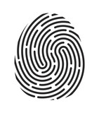 fingerprint logo vector symbol icon design.