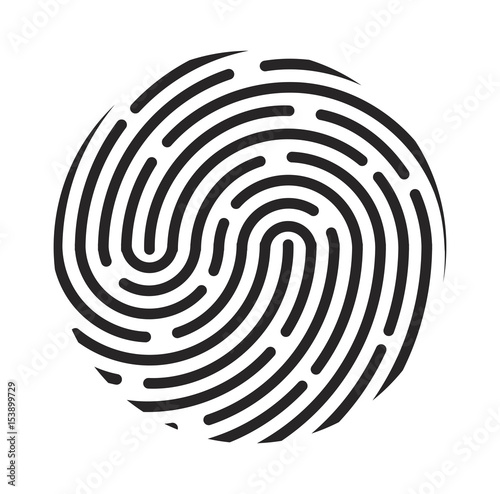 fingerprint logo vector symbol icon design.