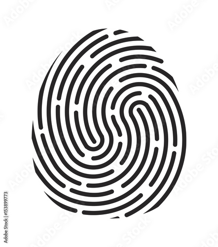 fingerprint logo vector symbol icon design.