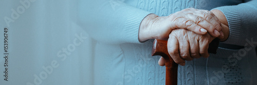Fotografie Hands of senior disabled woman