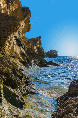 Insel Ibiza Spanien Klippe