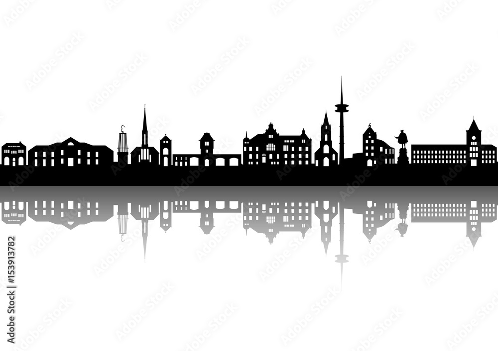 Naklejka premium Moers Skyline