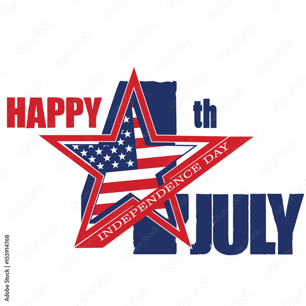 Symbol of July 4, Independence Day. Vector illustration