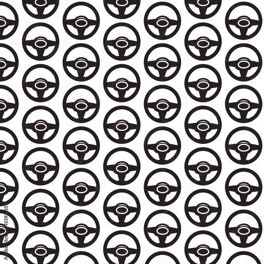 Pattern background car steering wheel icon Pattern background car steering wheel icon