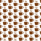 Pattern background Hot coffee cup icon
