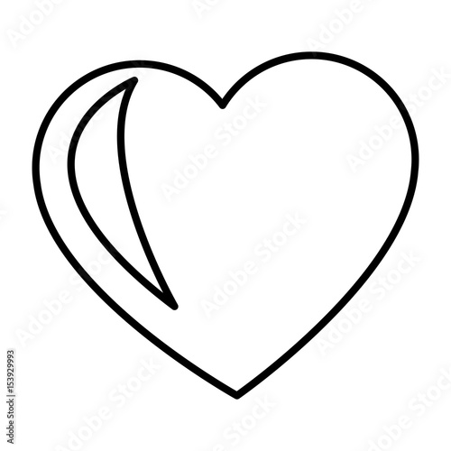 love heart romence adorable symbol vector illustration photo