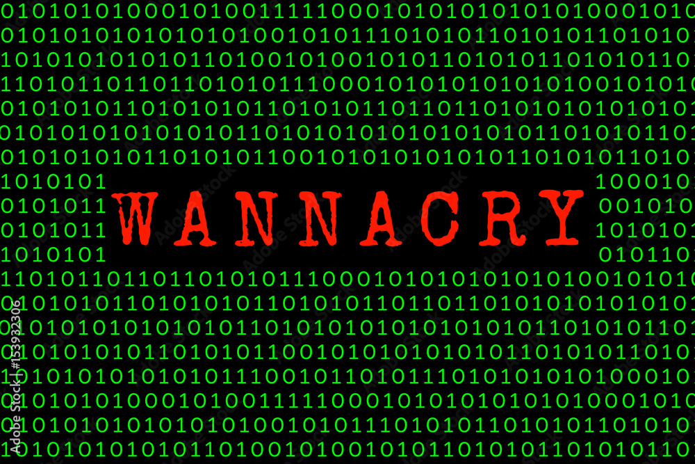 The wannacry and binary code. the wannacry and ransomware concept Security. The wannacry and binary code. the wannacry and ransomware concept Security.