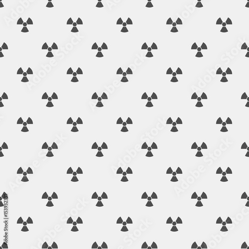 Abstract pattern. Black radiation signs on a white background. Irradiation. Dangerous area. Vector illustration in a flat style © sersupervector