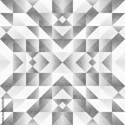 Monochrome Tribal Seamless Pattern. Aztec Style Abstract Geometric Art Print.