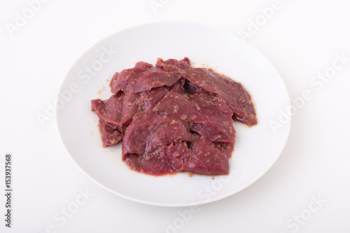 sliced beef heart for japanese yakiniku