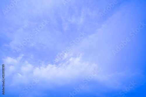 blue of sky with clouds in the morning,Background