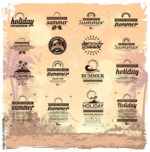 tropical summer label