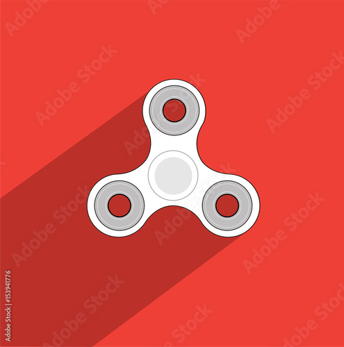 Fidget Spinner on Red Background