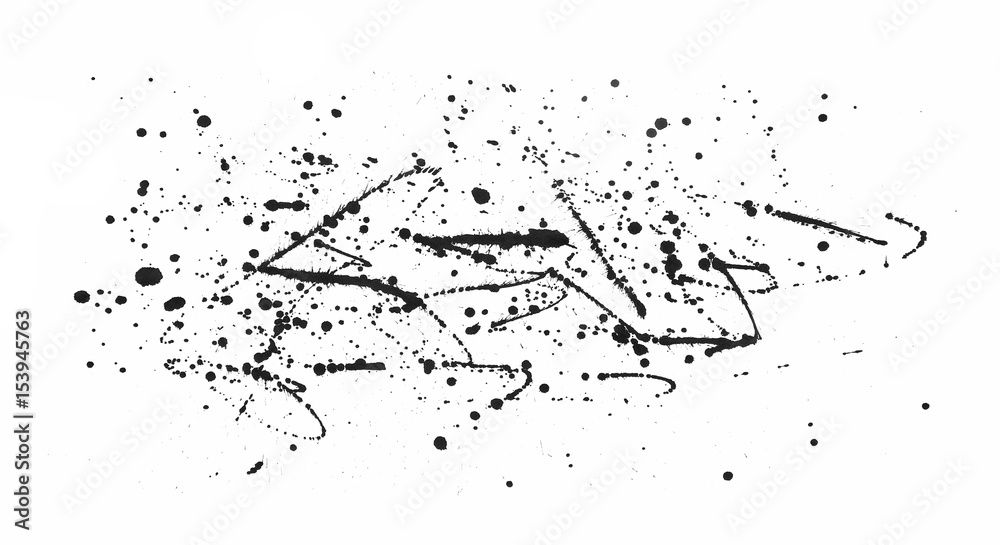 abstract black ink droplets splash illustration abstract black ink droplets splash illustration