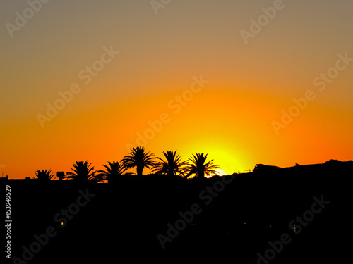 Port de Fornells  Menorca  Spain. Sunset during summer season