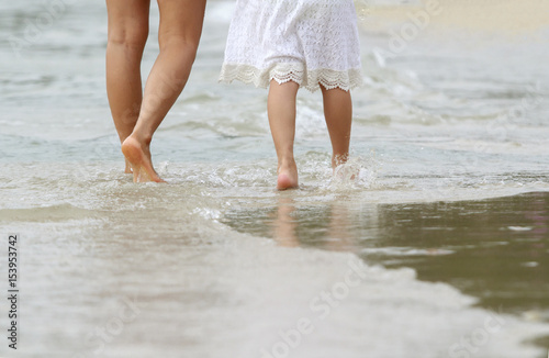 close up of foot walking on beach © Tawan