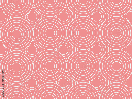 Colorful white and pink circles pattern background