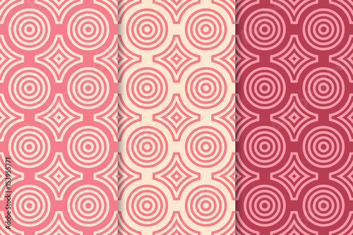 Geometric round shape seamless pattern.