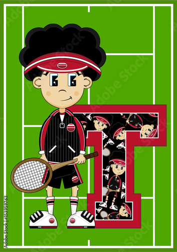 T is for Tennis Boy 