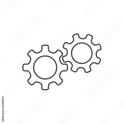 Outline gear icon