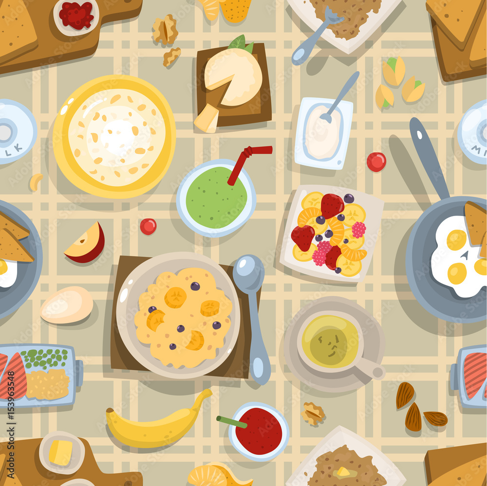 Healthy eating breakfast lunch meal concept with fresh salad bowls on ...