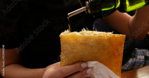 Traditional Codfish Pastries - Pastel de Bacalhau - in Sao Paulo, Brazil photo