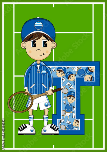 T is for Tennis Boy 