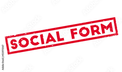 Social Form rubber stamp. Grunge design with dust scratches. Effects can be easily removed for a clean, crisp look. Color is easily changed.