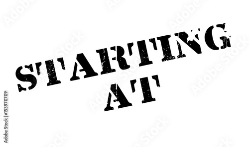 Starting At rubber stamp. Grunge design with dust scratches. Effects can be easily removed for a clean, crisp look. Color is easily changed.