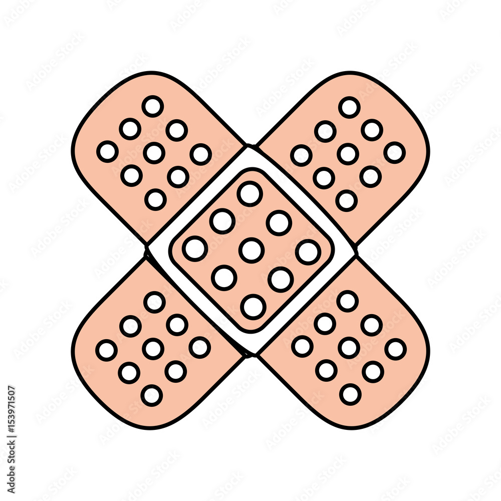 Crossed adhesive bandages vector illustration Crossed adhesive bandages vector illustration