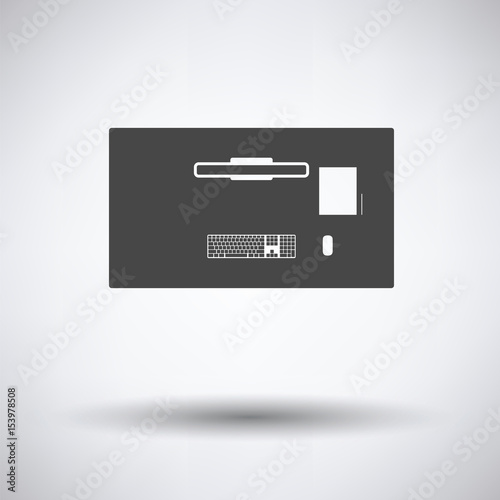 Office table top view icon