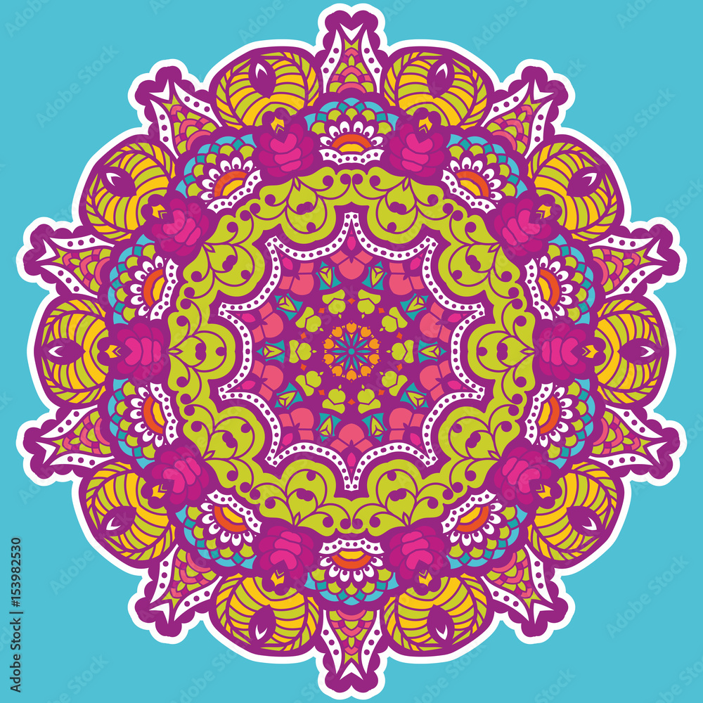 Round colorful mandala.