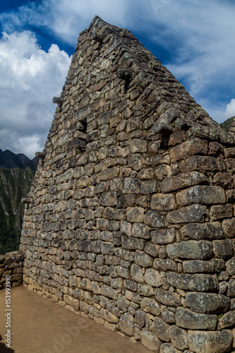 Preserved building at Machu Picchu ruins, Peru