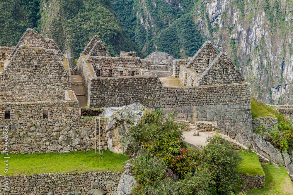 View of Machu Picchu ruins, Peru