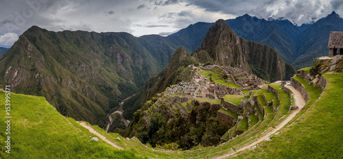 Panorama of Machu Picchu ruins, Peru