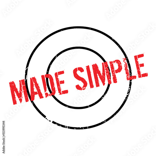 Made Simple rubber stamp. Grunge design with dust scratches. Effects can be easily removed for a clean, crisp look. Color is easily changed.