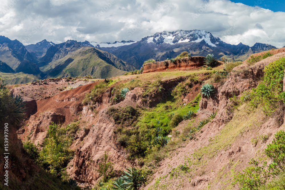 Obraz premium Valley near Maras village, Sacred Valley, Peru