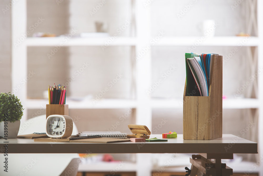 Desktop with objects Desktop with objects