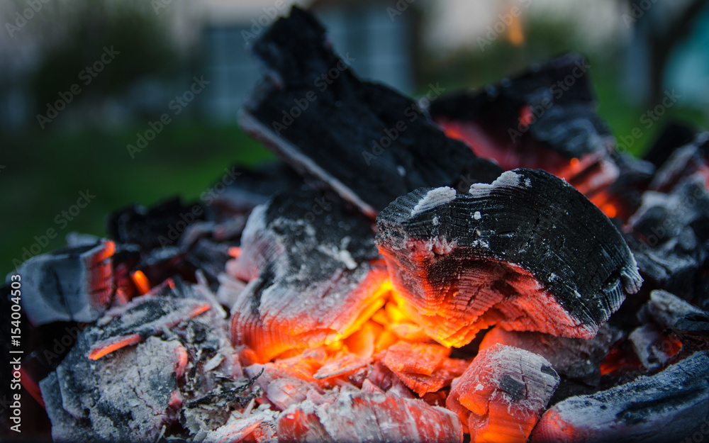Smoldering ashes. Burning coal. BBQ barbecue. Smoldering ashes. Burning coal. BBQ barbecue.