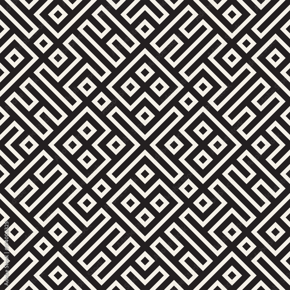 Geometric Ethnic Background with Symmetric Lines Lattice. Vector Abstract Seamless Pattern. Geometric Ethnic Background with Symmetric Lines Lattice. Vector Abstract Seamless Pattern.