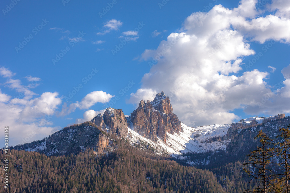 View of Croda da Lago Peak, Cortina d'Ampezzo, Dolomites