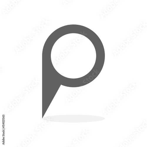 Gray Map Marker and pin vector illustration