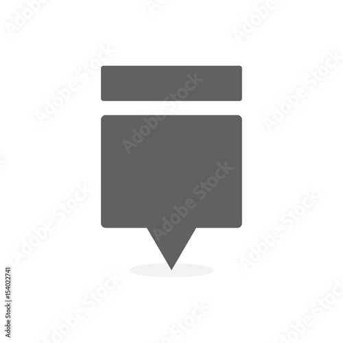 Gray Map Marker and pin vector illustration