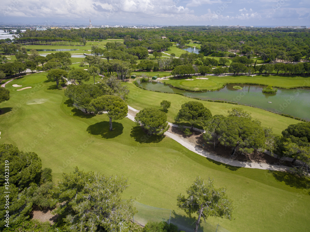 Fototapeta premium Aerial golf course