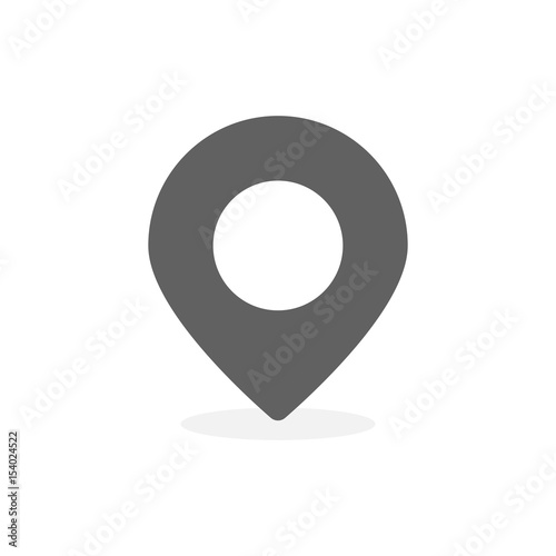 Gray Map Marker and pin vector illustration