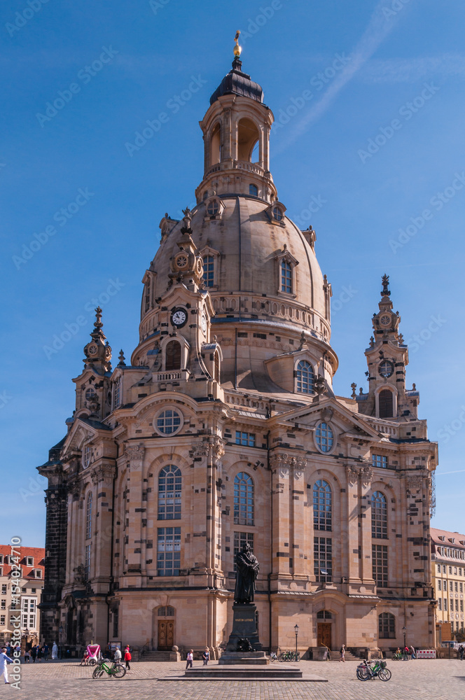 Frauenkirche in Dresden am Morgen; Deutschland