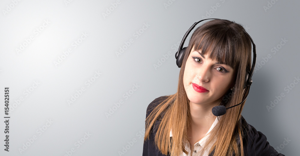 Young Female telemarketer Young Female telemarketer