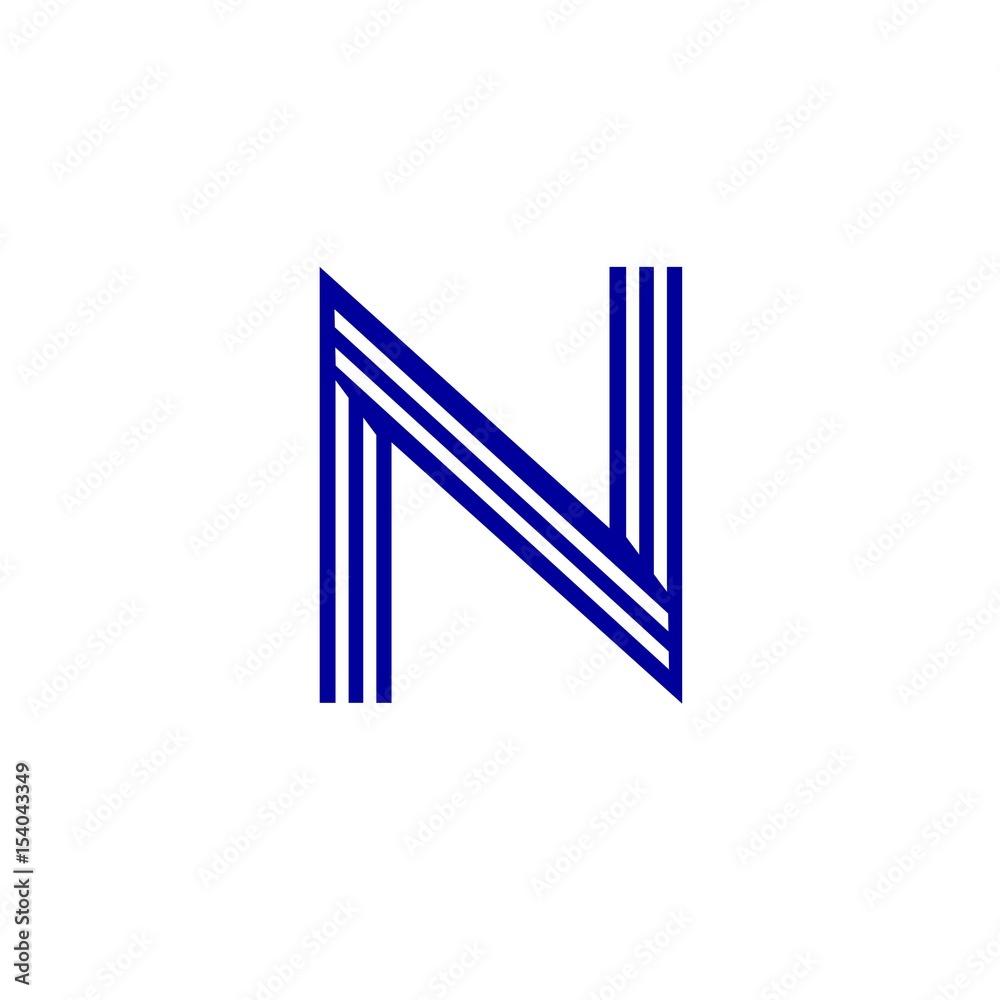 letter N logo vector