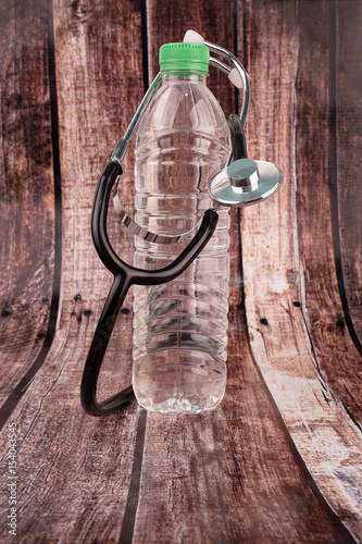 Stethoscope on Wooden Background.